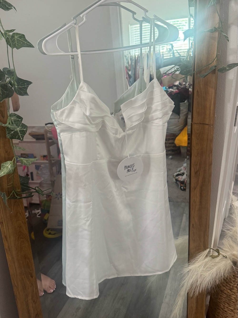 BNWT Princess Polly Della Mini Dress- White - Picture 4 of 6
